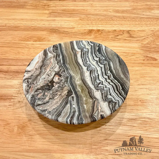 Handcrafted Mexican Zebra Onyx Dish 4.64’’ Plate