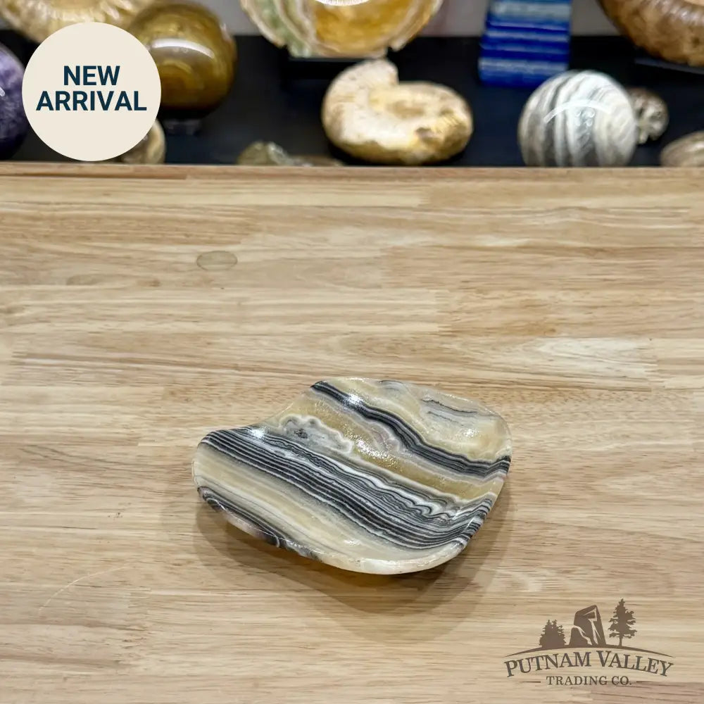 Handcrafted Mexican Zebra Onyx Dish 4.7’’ - Plate