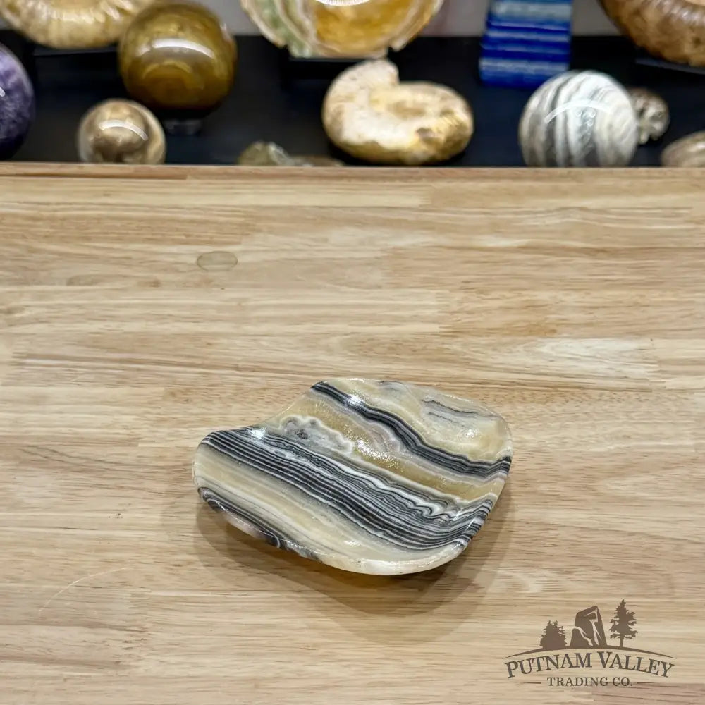Handcrafted Mexican Zebra Onyx Dish 4.7’’ - Plate