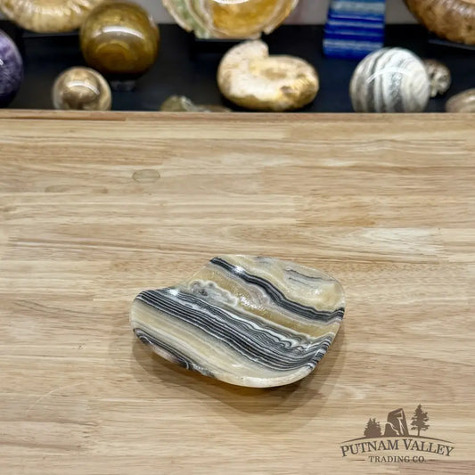 Handcrafted Mexican Zebra Onyx Dish 4.7’’ - Plate