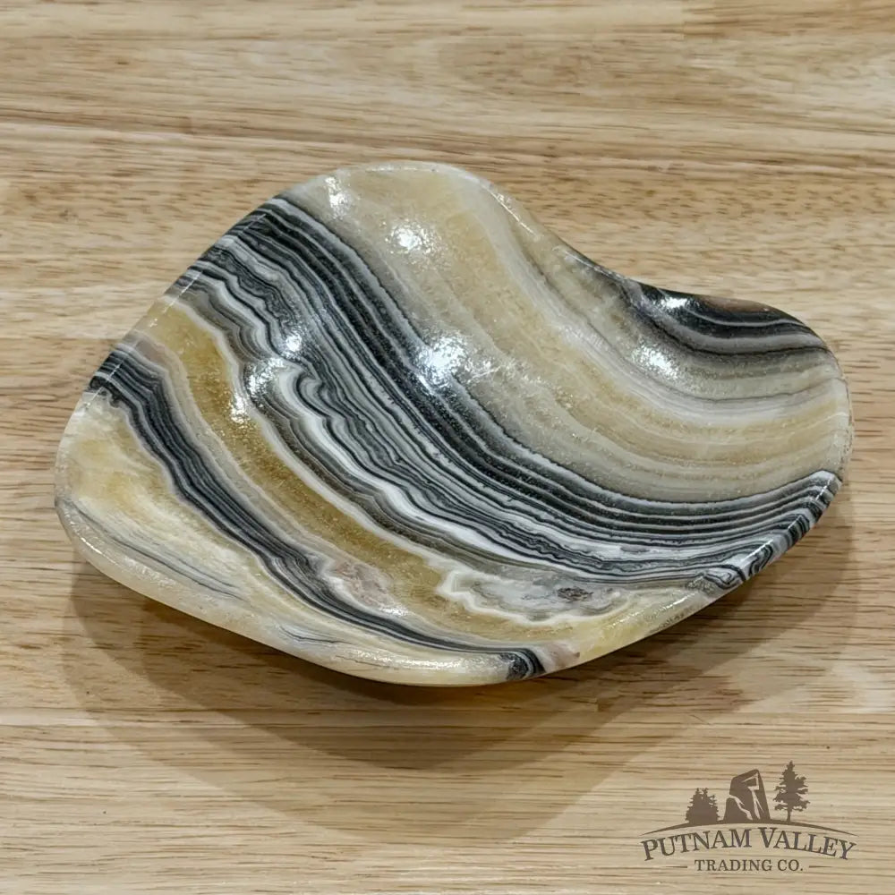 Handcrafted Mexican Zebra Onyx Dish 4.7’’ - Plate