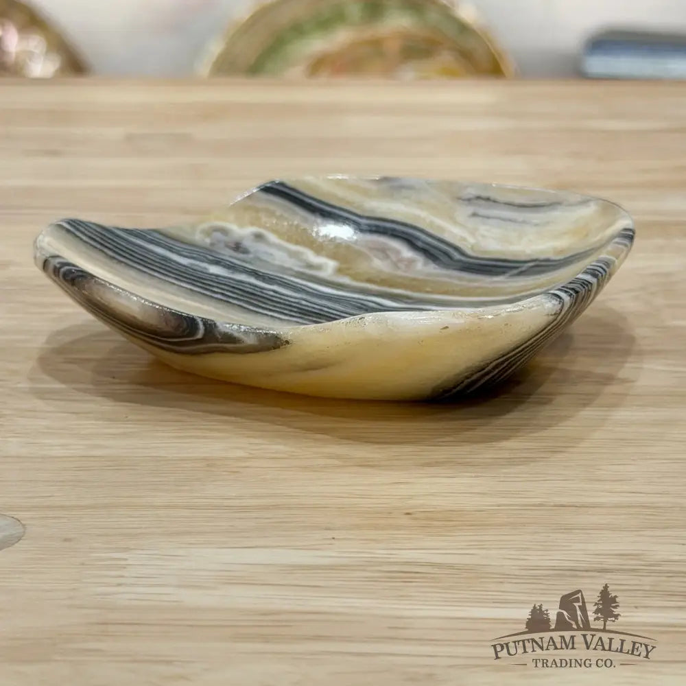 Handcrafted Mexican Zebra Onyx Dish 4.7’’ - Plate