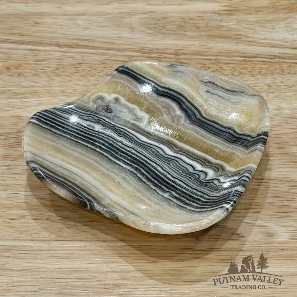 Handcrafted Mexican Zebra Onyx Dish 4.7’’ - Plate