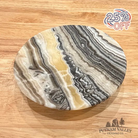 Handcrafted Mexican Zebra Onyx Dish 4.72’’ Plate