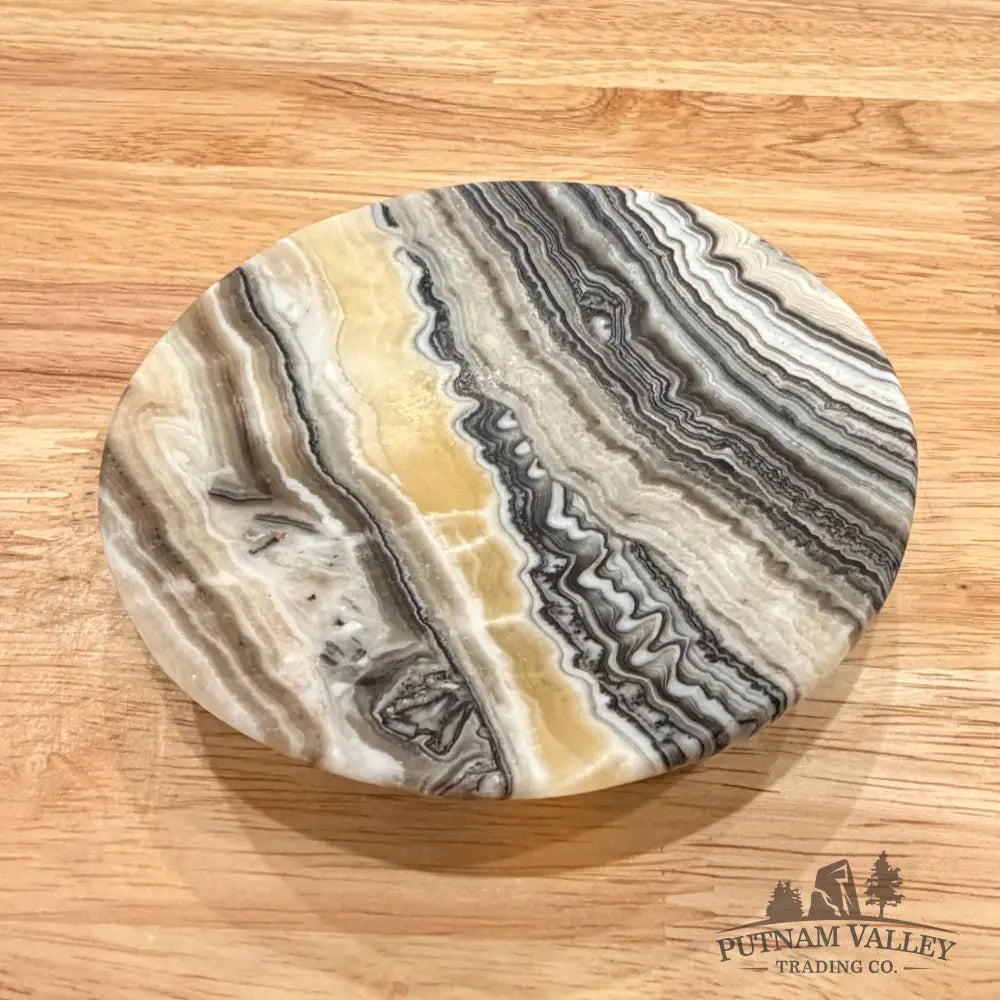 Handcrafted Mexican Zebra Onyx Dish 4.72’’ Plate