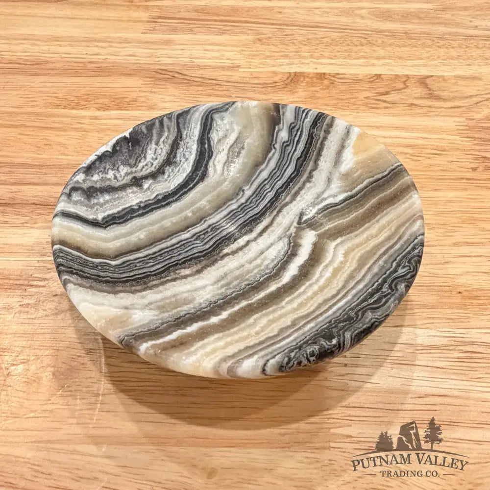 Handcrafted Mexican Zebra Onyx Dish 4.73’’ Plate