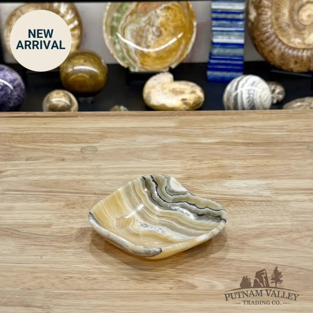 Handcrafted Mexican Zebra Onyx Dish 4.75’’ - Plate