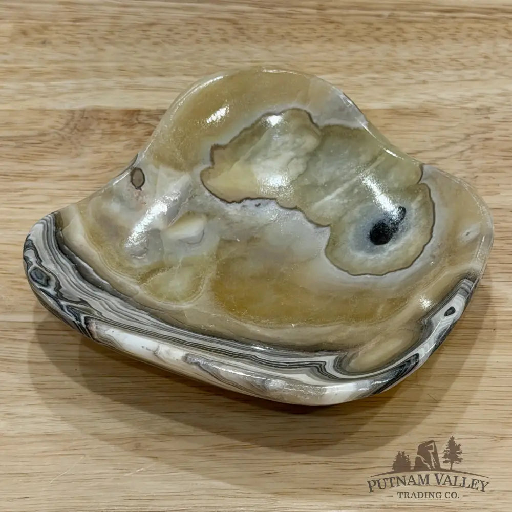 Handcrafted Mexican Zebra Onyx Dish 4.75’’ - Plate
