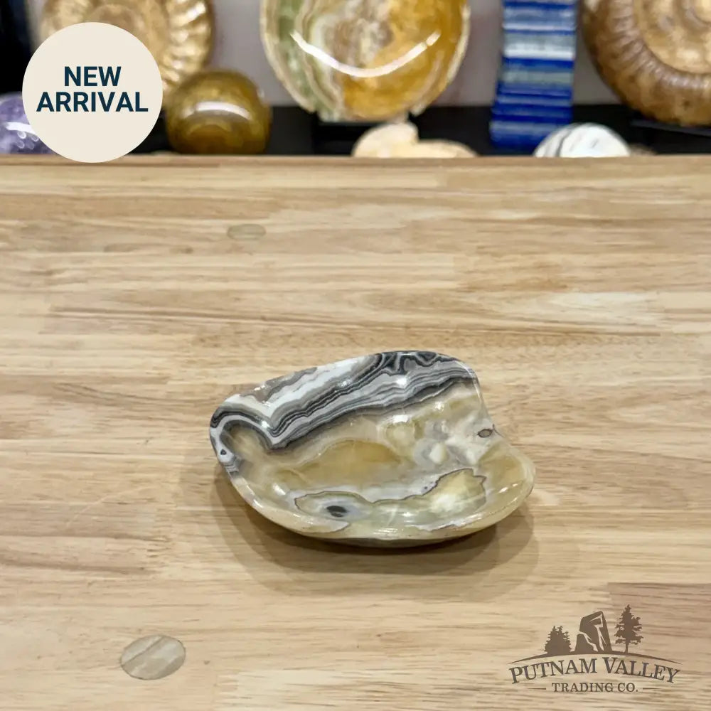 Handcrafted Mexican Zebra Onyx Dish 4.75’’ - Plate