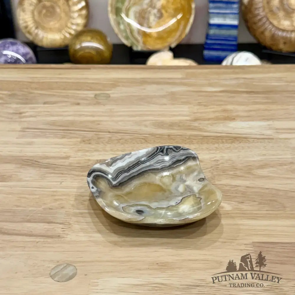 Handcrafted Mexican Zebra Onyx Dish 4.75’’ - Plate