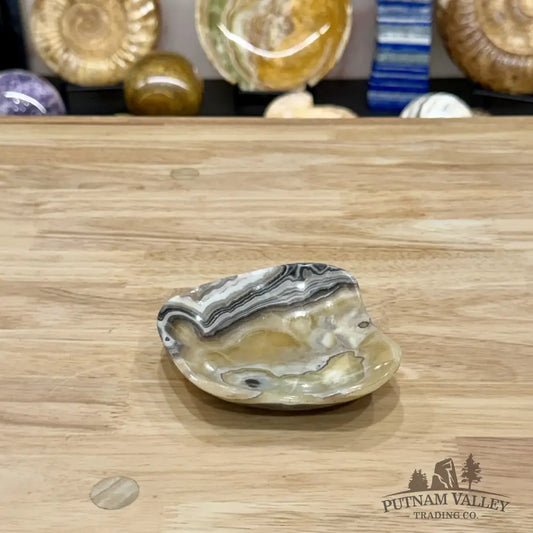 Handcrafted Mexican Zebra Onyx Dish 4.75’’ - Plate