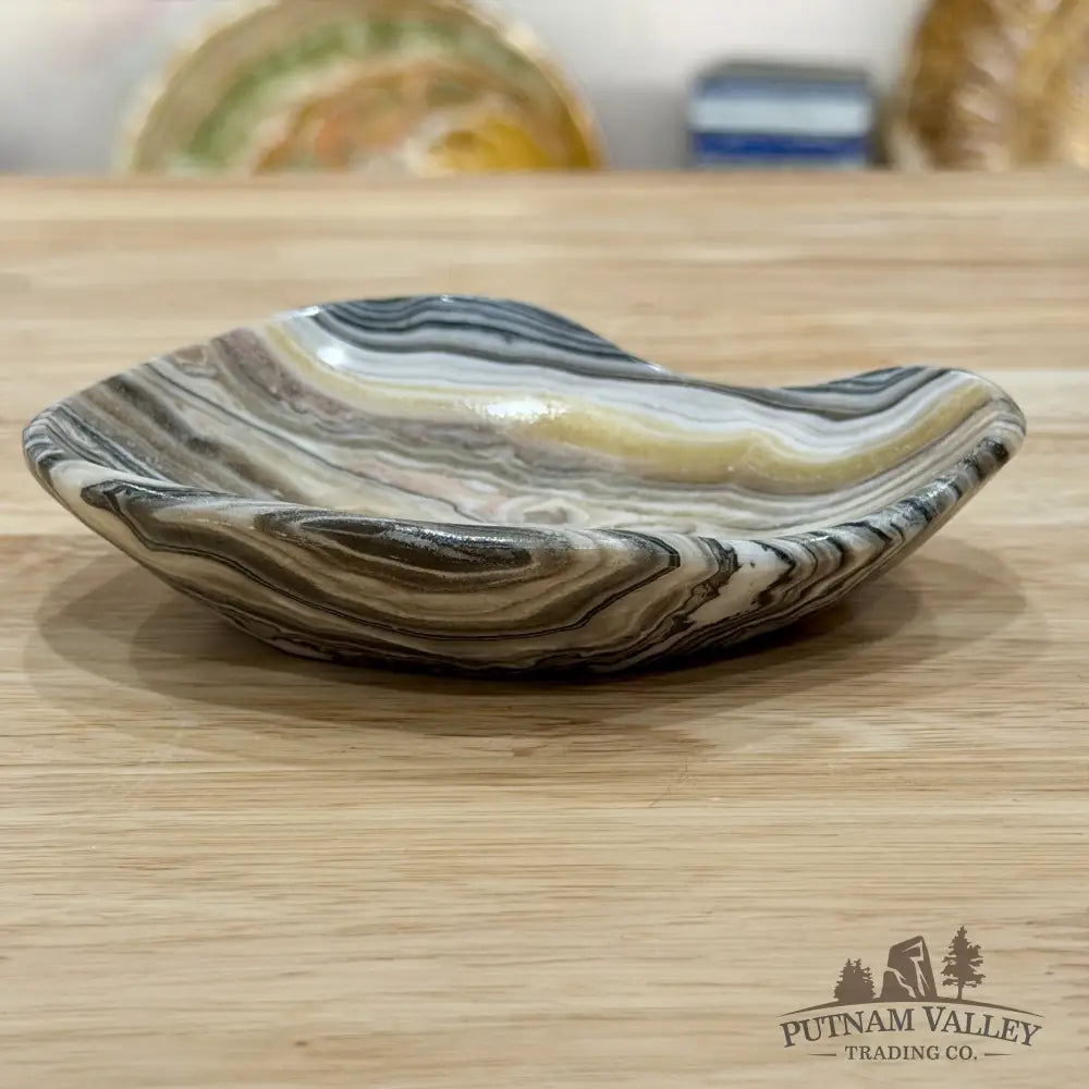 Handcrafted Mexican Zebra Onyx Dish 4.8’’ - Plate