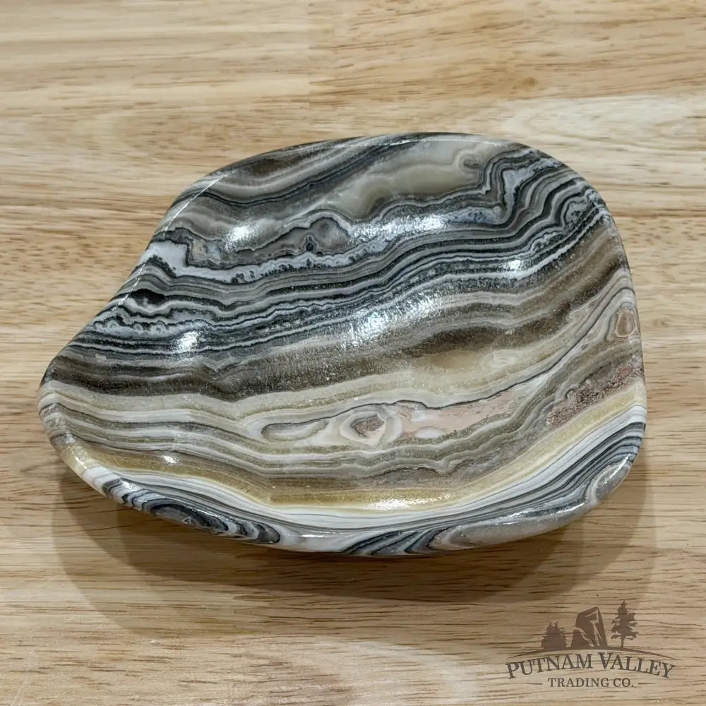 Handcrafted Mexican Zebra Onyx Dish 4.8’’ - Plate