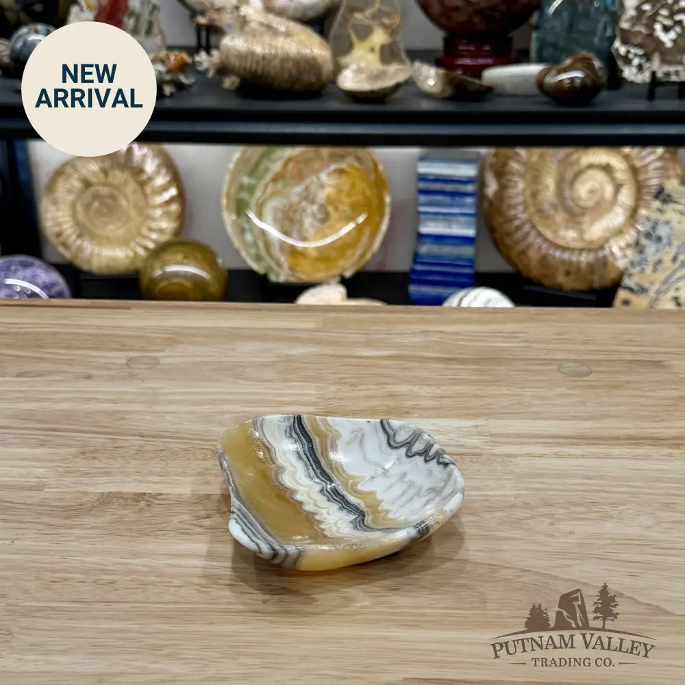 Handcrafted Mexican Zebra Onyx Dish 4.8’’ - Plate