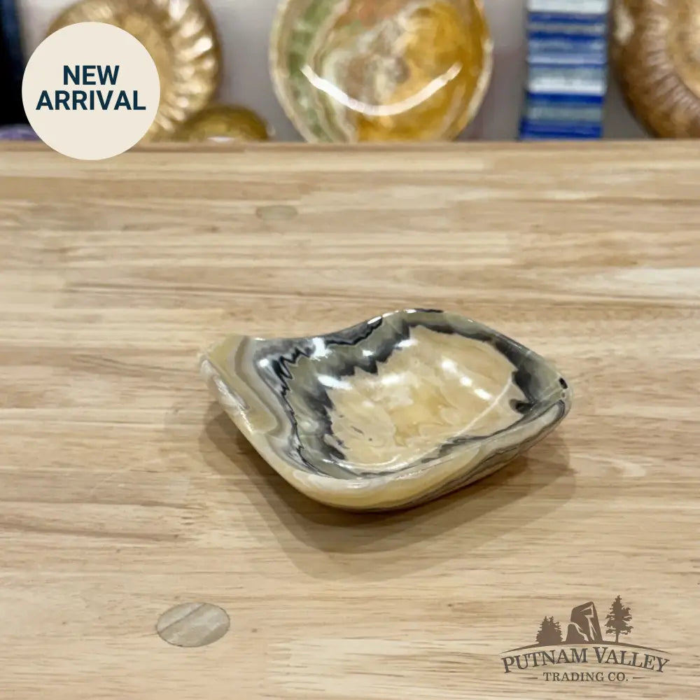Handcrafted Mexican Zebra Onyx Dish 4.8’’ - Plate