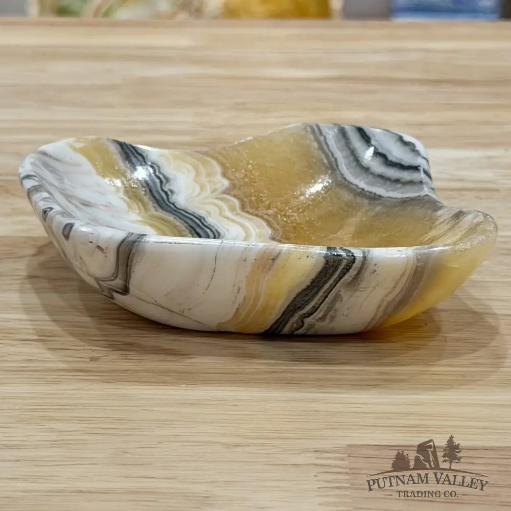 Handcrafted Mexican Zebra Onyx Dish 4.8’’ - Plate