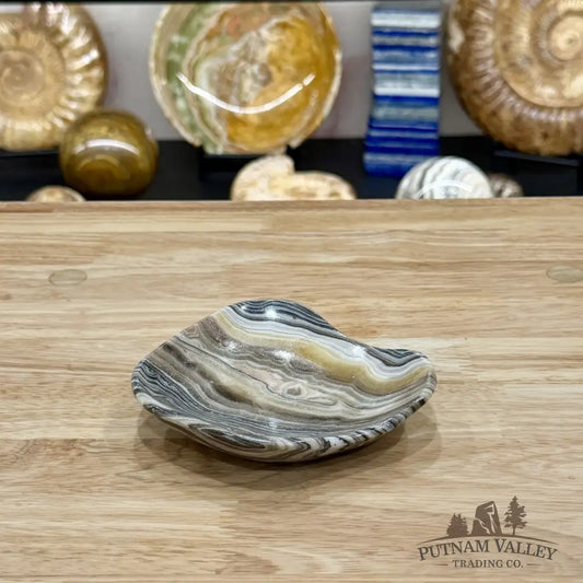Handcrafted Mexican Zebra Onyx Dish 4.8’’ - Plate