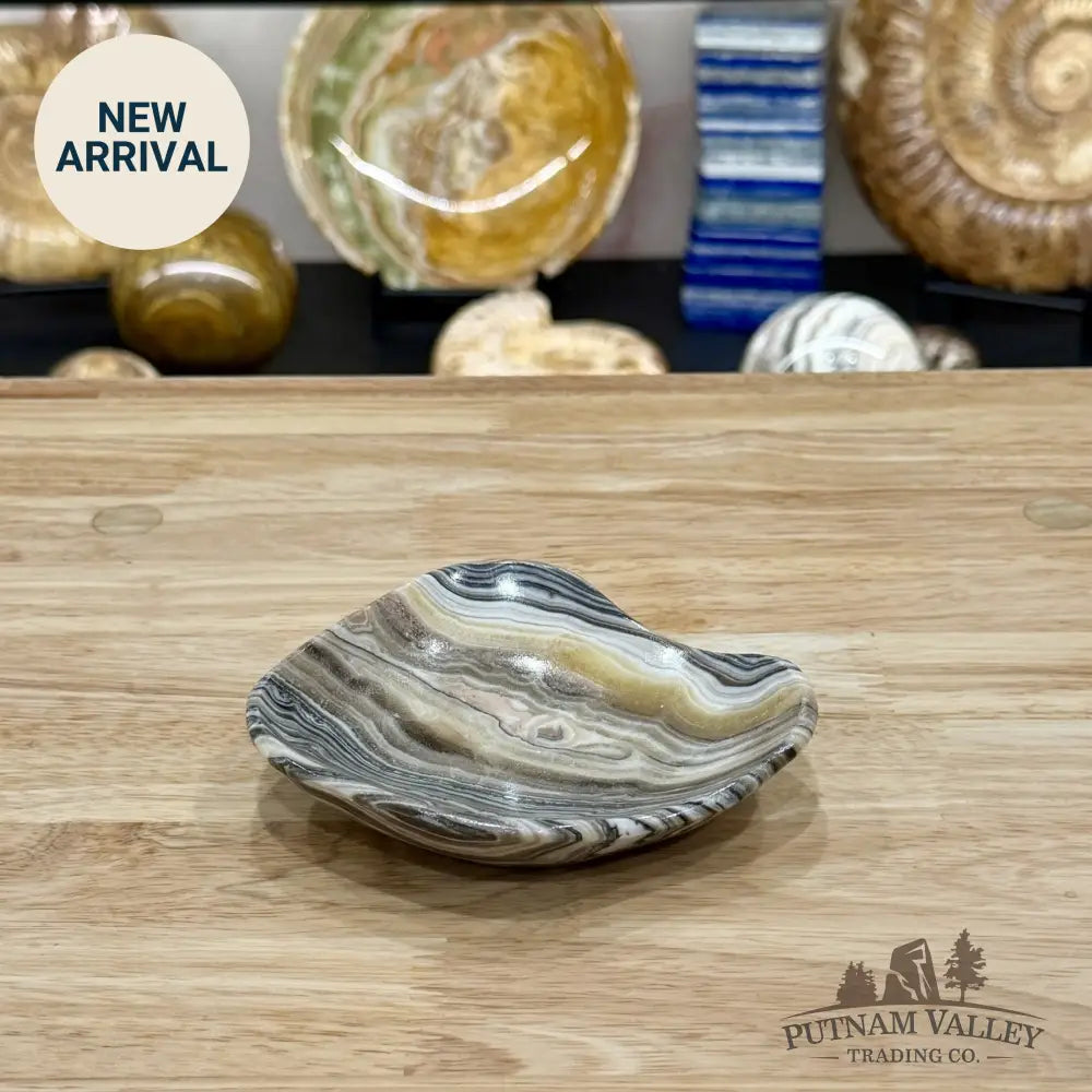 Handcrafted Mexican Zebra Onyx Dish 4.8’’ - Plate