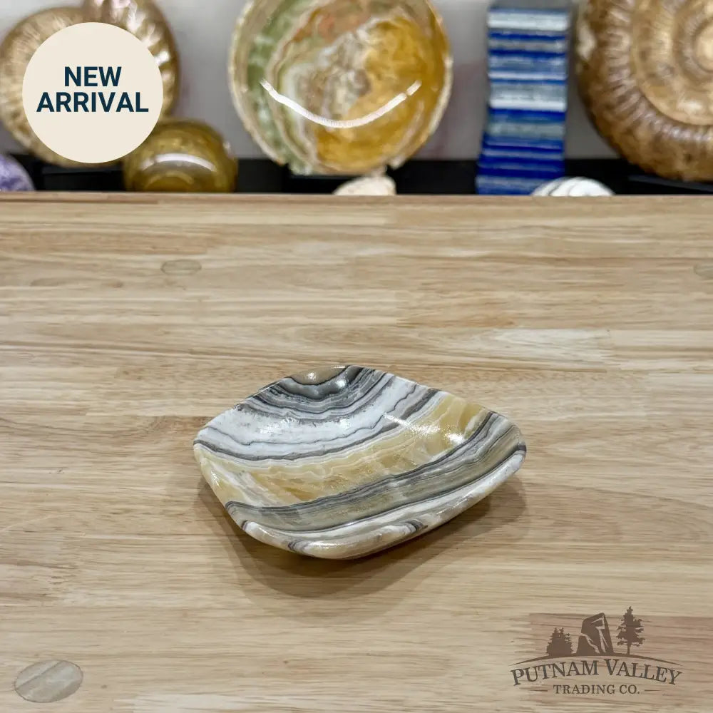 Handcrafted Mexican Zebra Onyx Dish 4.8’’ - Plate