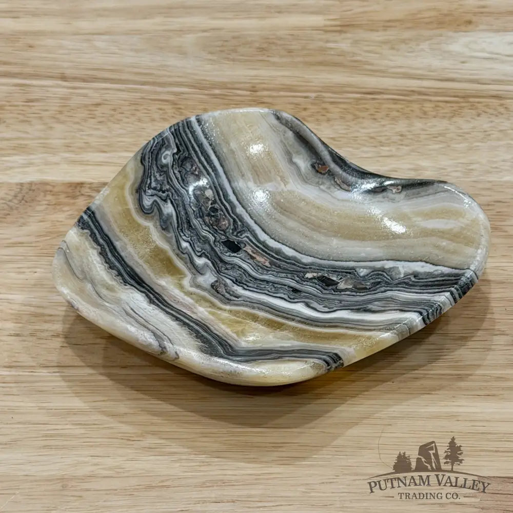 Handcrafted Mexican Zebra Onyx Dish 4.86’’ - Plate