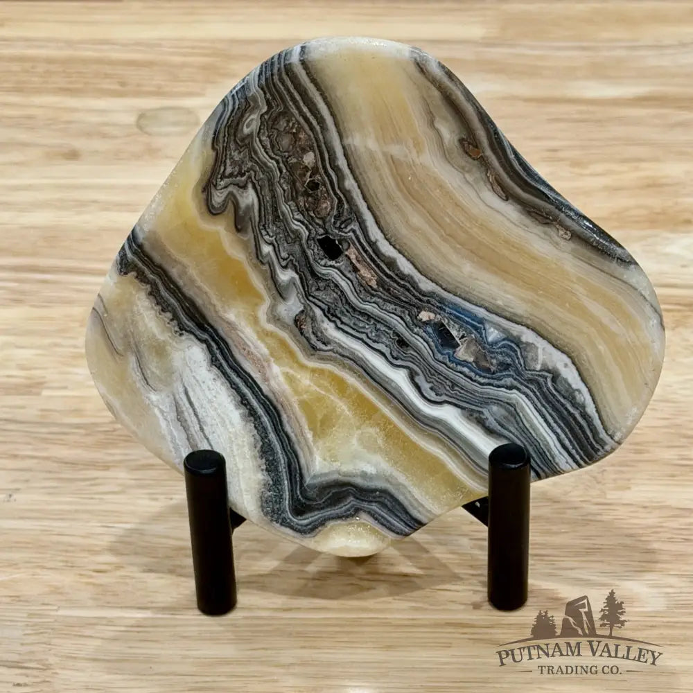 Handcrafted Mexican Zebra Onyx Dish 4.86’’ - Plate