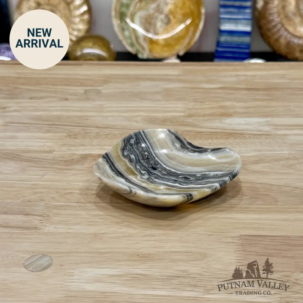 Handcrafted Mexican Zebra Onyx Dish 4.86’’ - Plate