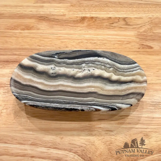 Handcrafted Mexican Zebra Onyx Dish 5.58’’ Plate