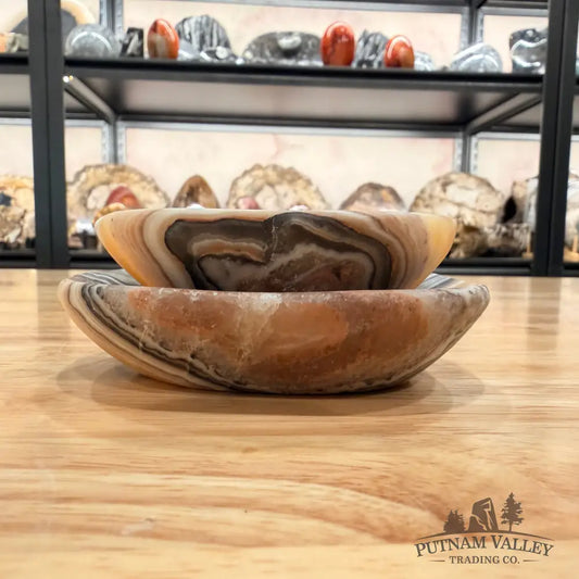 Handcrafted Mexican Zebra Onyx Dish Set 4.35’’ Plate