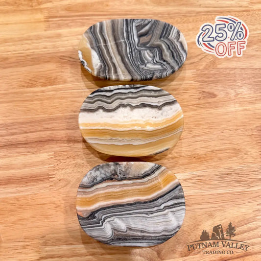 Handcrafted Mexican Zebra Onyx Dish Set 4.87’’ Plate