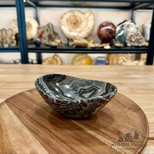Handcrafted Mexican Zebra Onyx Oval Bowl 6’’ - Bowl