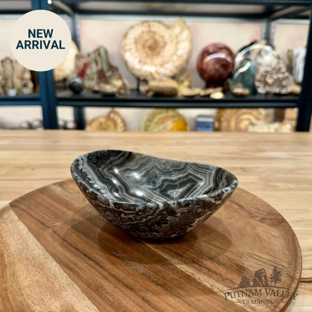 Handcrafted Mexican Zebra Onyx Oval Bowl 6’’ - Bowl