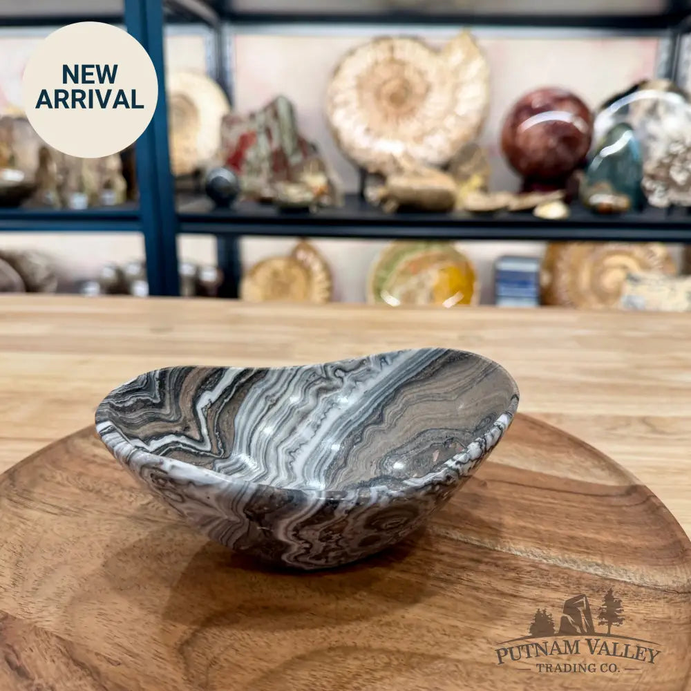 Handcrafted Mexican Zebra Onyx Oval Bowl 6’’ - Bowl
