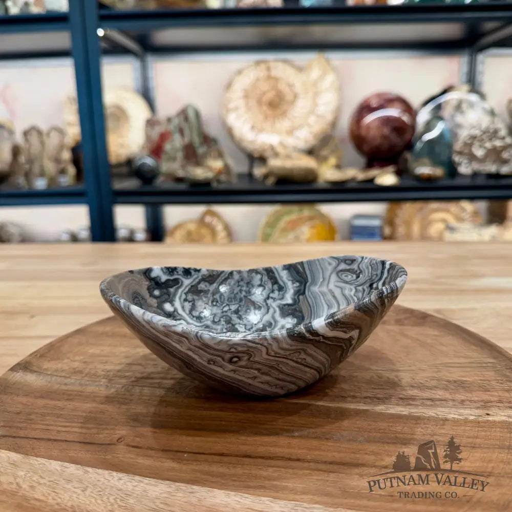 Handcrafted Mexican Zebra Onyx Oval Bowl 6’’ - Bowl