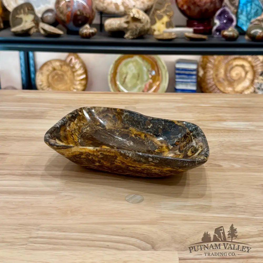Handcrafted Moroccan Amber Onyx Bowl 8.75’’ - Bowl