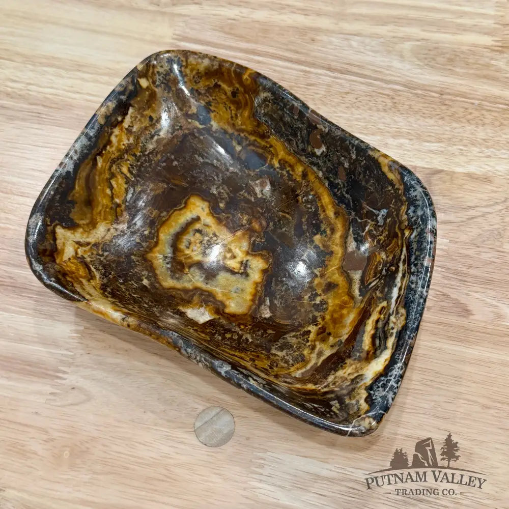 Handcrafted Moroccan Amber Onyx Bowl 8.75’’ - Bowl