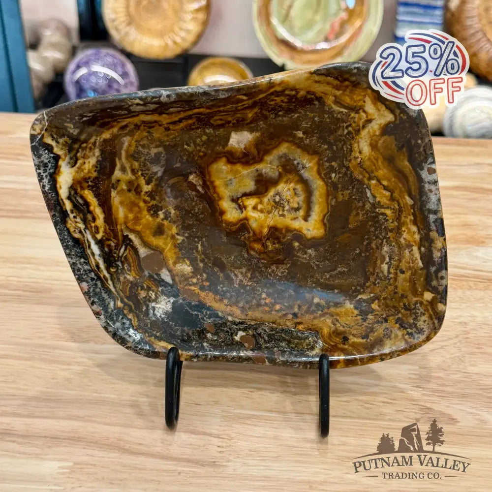 Handcrafted Moroccan Amber Onyx Bowl 8.75’’ - Bowl