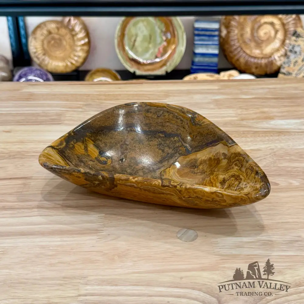 Handcrafted Moroccan Amber Onyx Bowl 9.25’’ - Bowl