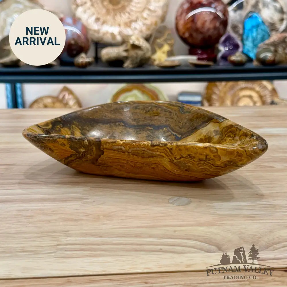 Handcrafted Moroccan Amber Onyx Bowl 9.25’’ - Bowl