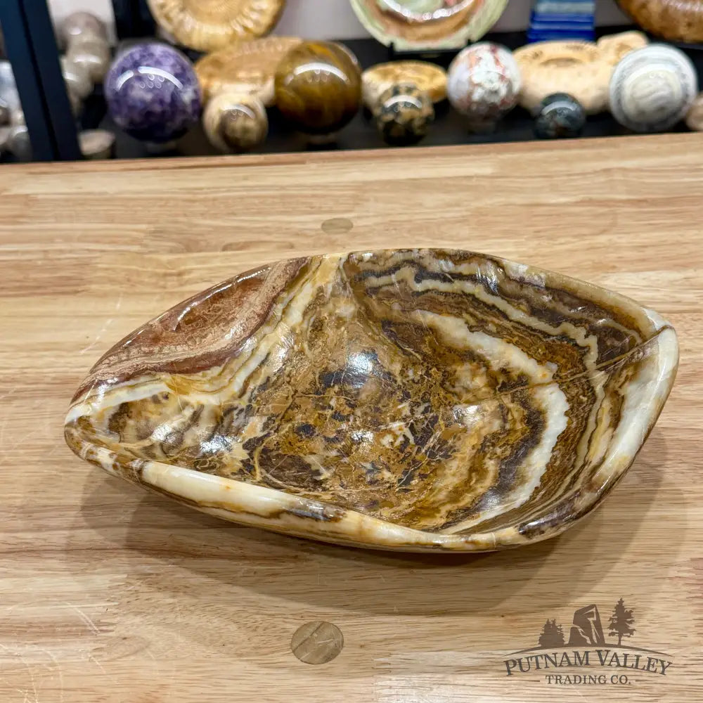 Handcrafted Moroccan Amber Onyx Bowl 9.75’’ - Bowl