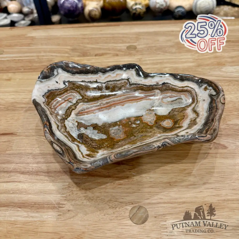 Handcrafted Moroccan Chocolate Onyx Bowl 9.6’’ - Bowl