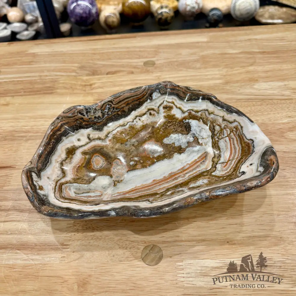 Handcrafted Moroccan Chocolate Onyx Bowl 9.6’’ - Bowl