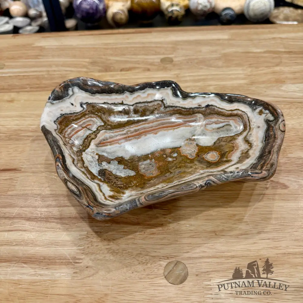 Handcrafted Moroccan Chocolate Onyx Bowl 9.6’’ - Bowl