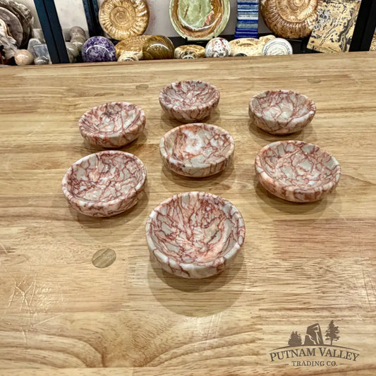 Handcrafted Red Network Jasper Bowls 3’’ - Bowl