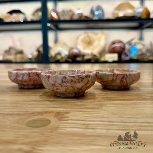 Handcrafted Red Network Jasper Bowls 3’’ - Bowl