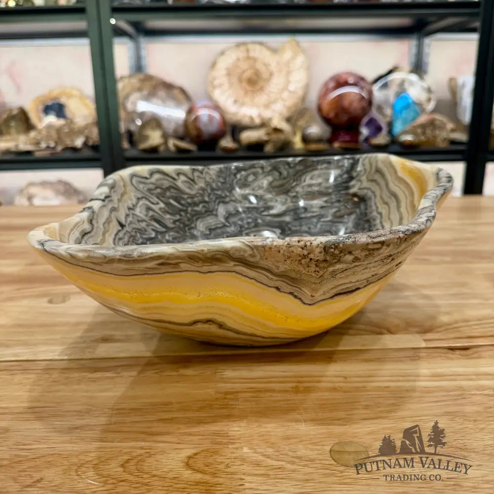 Handcrafted Mexican Zebra Onyx Bowl Bowl