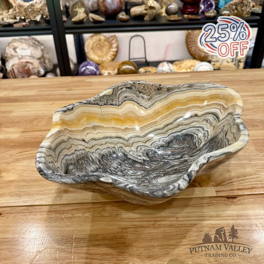 Handcrafted Mexican Zebra Onyx Bowl Bowl
