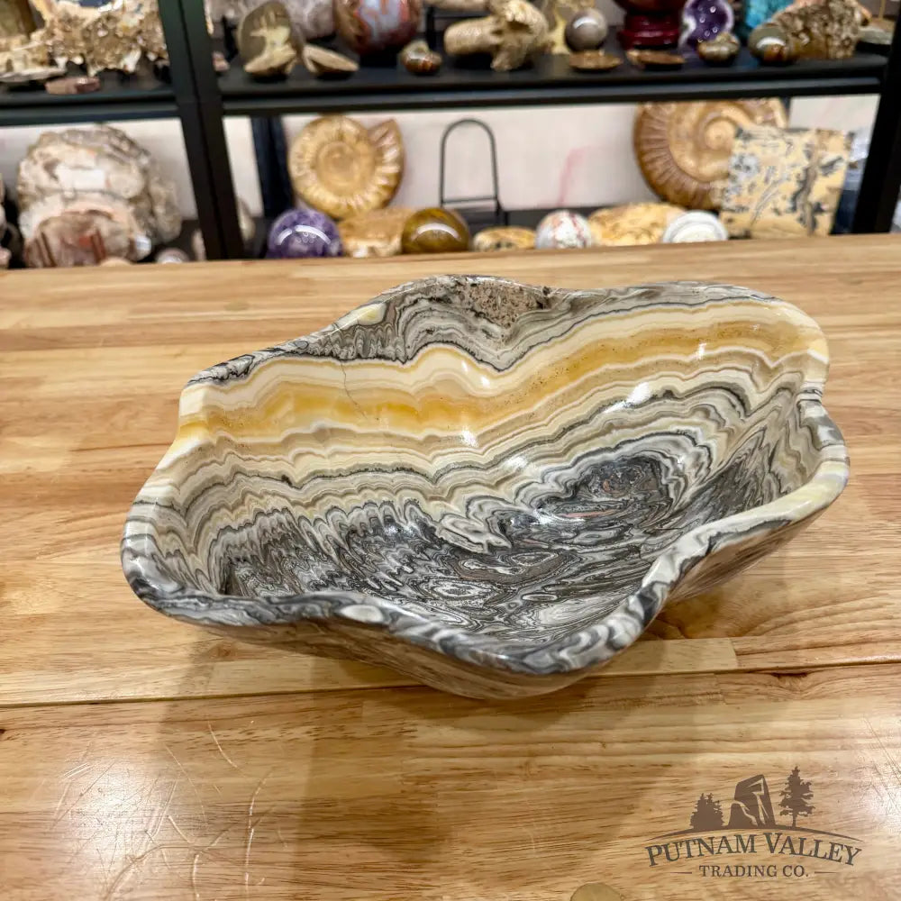Handcrafted Mexican Zebra Onyx Bowl Bowl