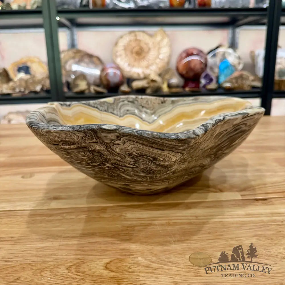 Handcrafted Mexican Zebra Onyx Bowl Bowl