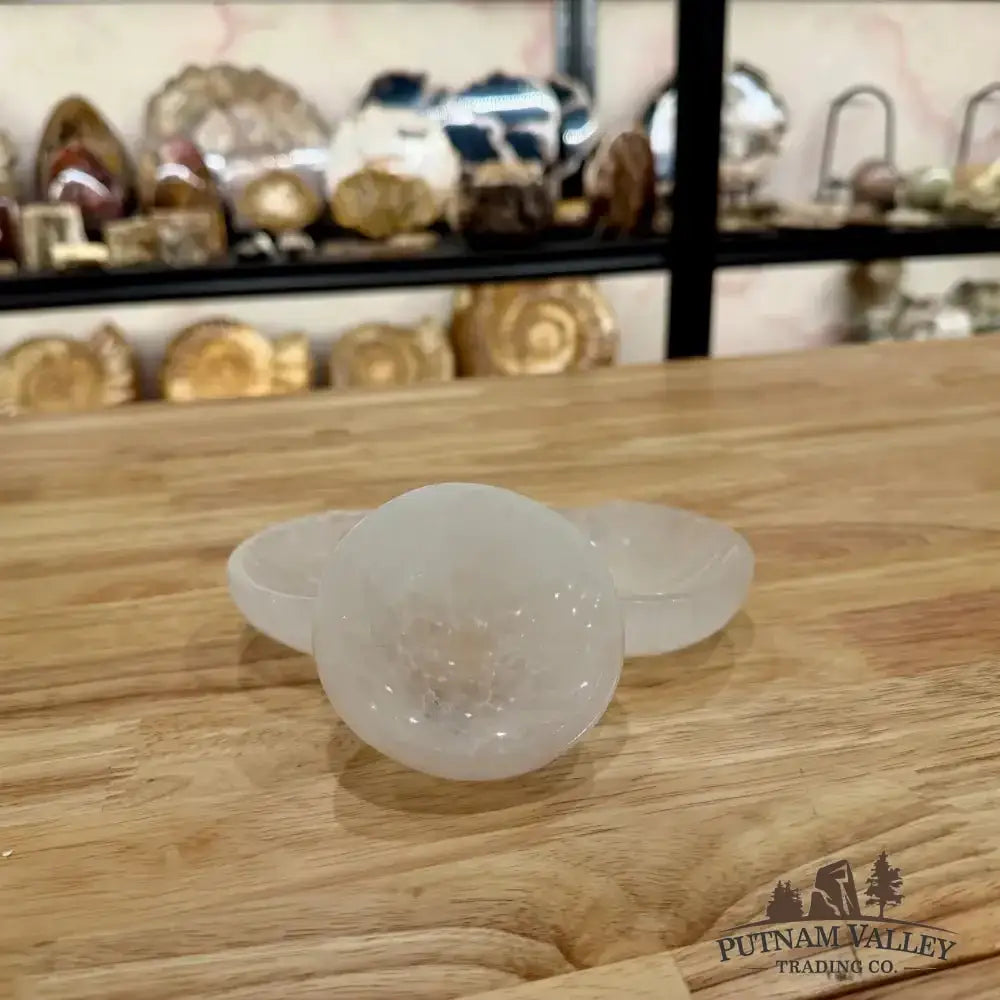 Handcrafted Selenite Bowl 3" - Putnam Valley Trading Co.