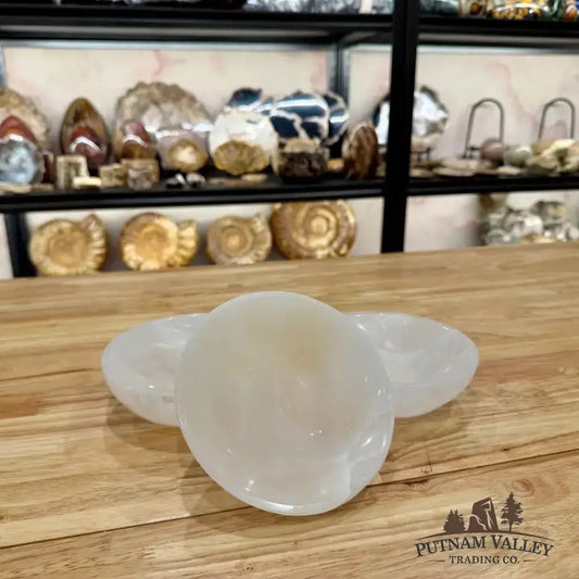 Handcrafted Selenite Bowl 5.5" - Putnam Valley Trading Co.